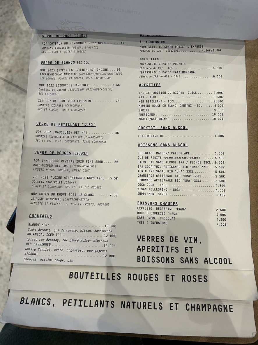 DAME NATION le restaurant menu 2