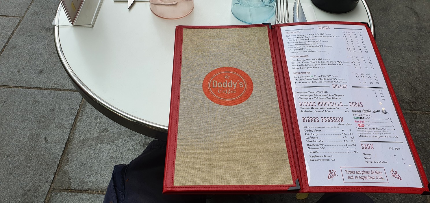 Doddy's Coffee menu 1