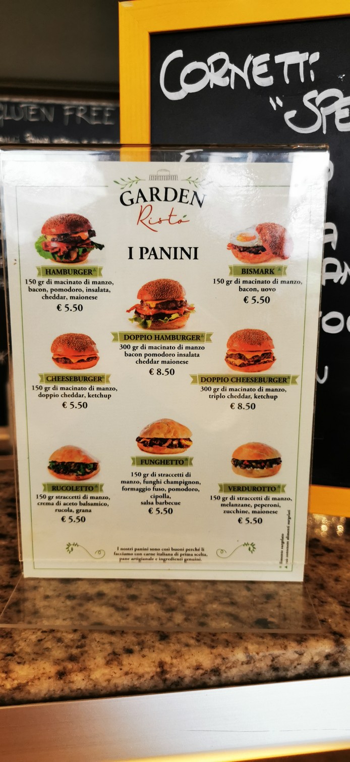 Garden Ristò EUR menu 2