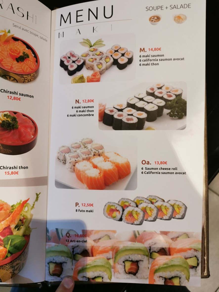 Hoki Sushi menu 6