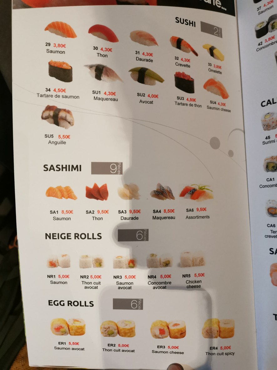 Hoki Sushi menu 8