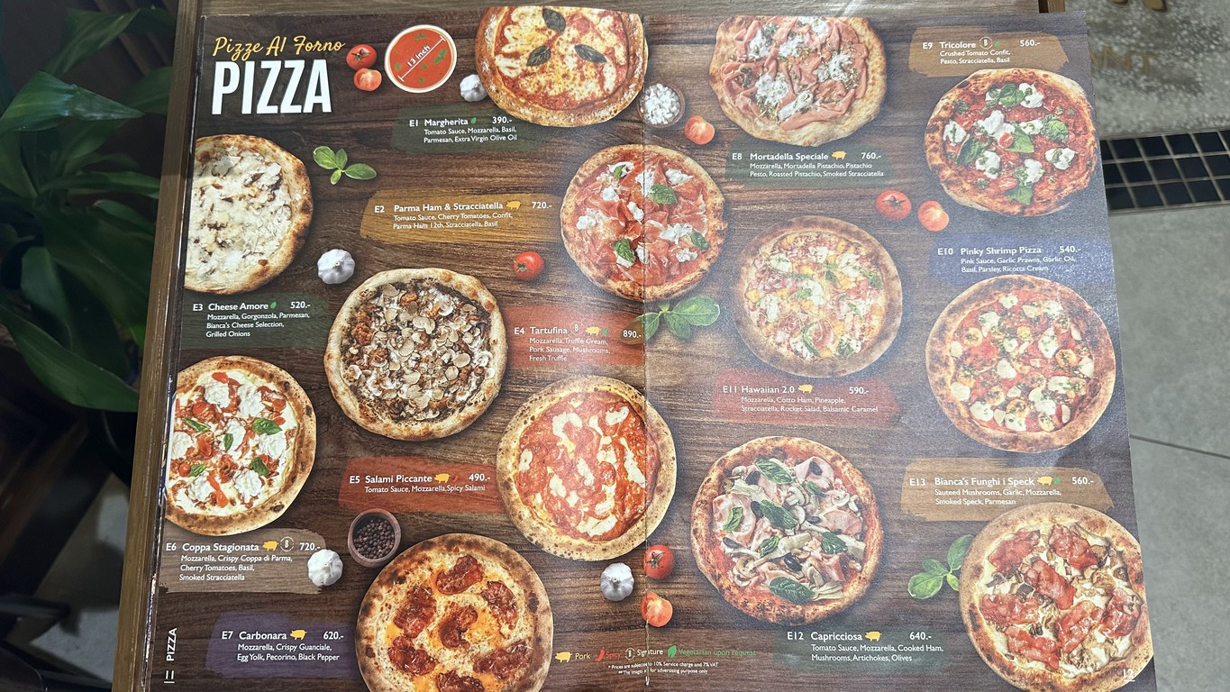 Bianca menu 1
