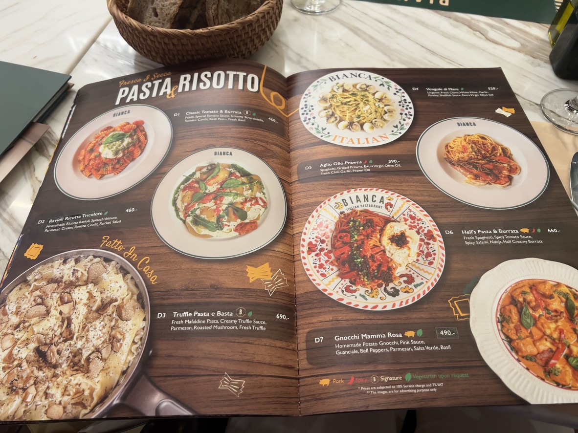 Bianca menu 2