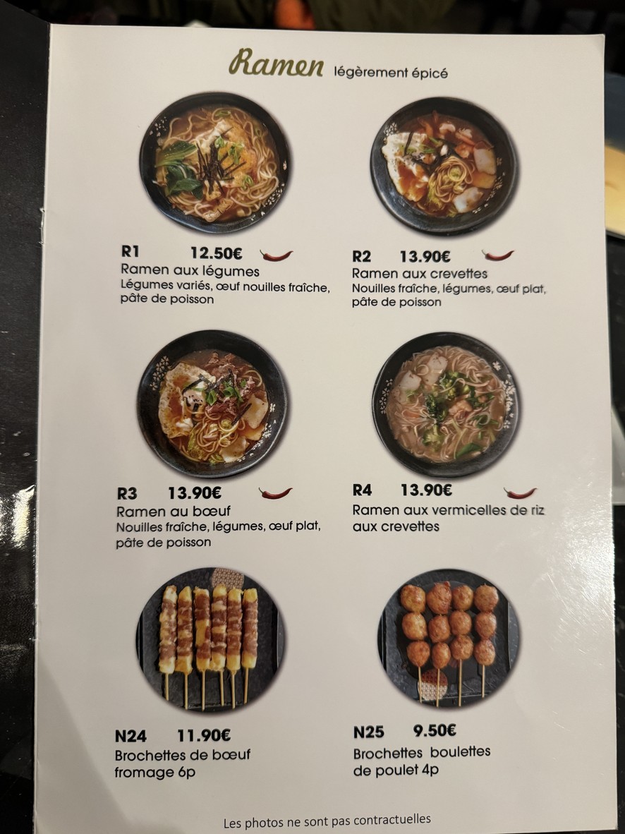 La Lune d’Or menu 4