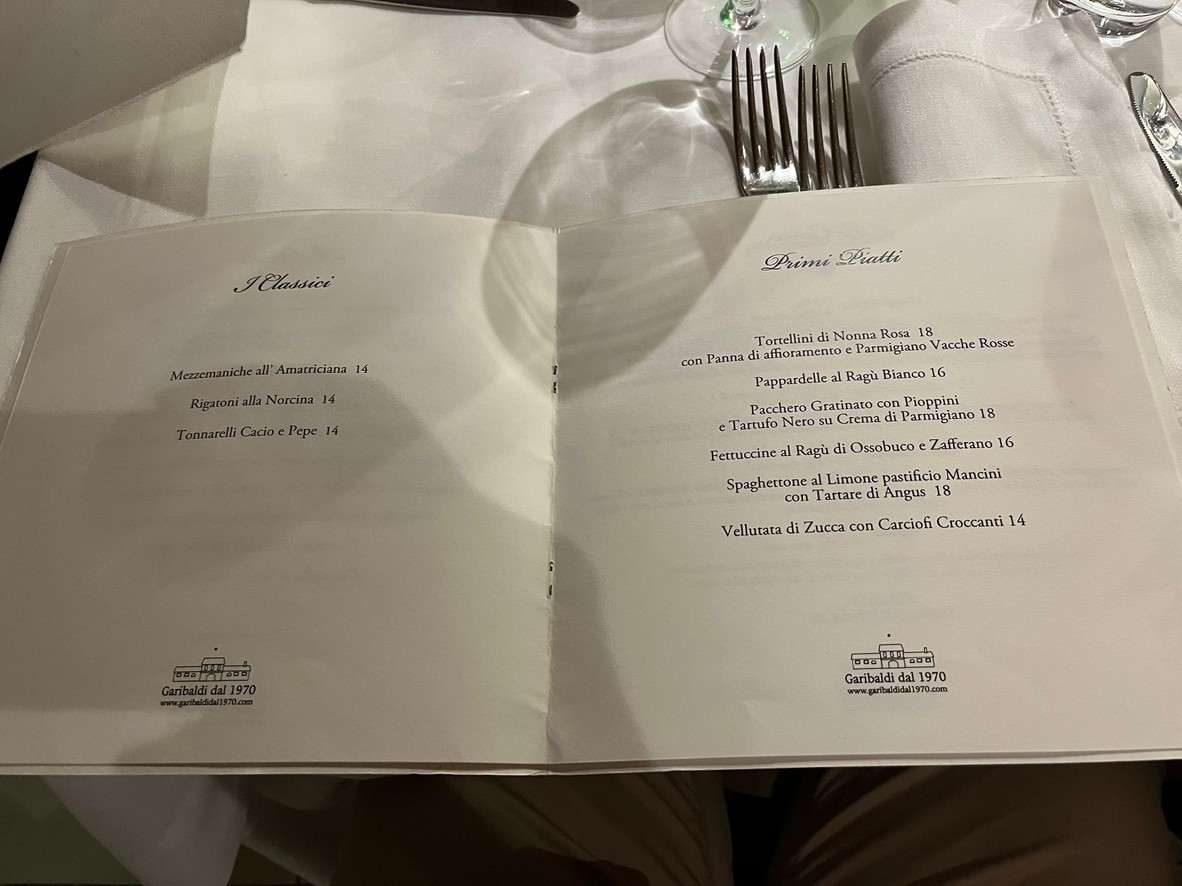 Ristorante Garibaldi Dal 1970 menu 2