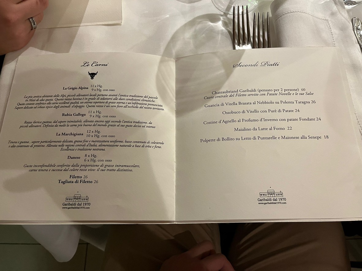Ristorante Garibaldi Dal 1970 menu 3