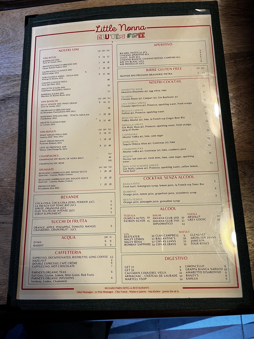 Little Nonna menu 2