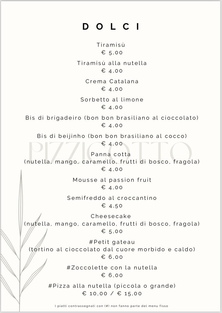 il Pizzicotto menu 9