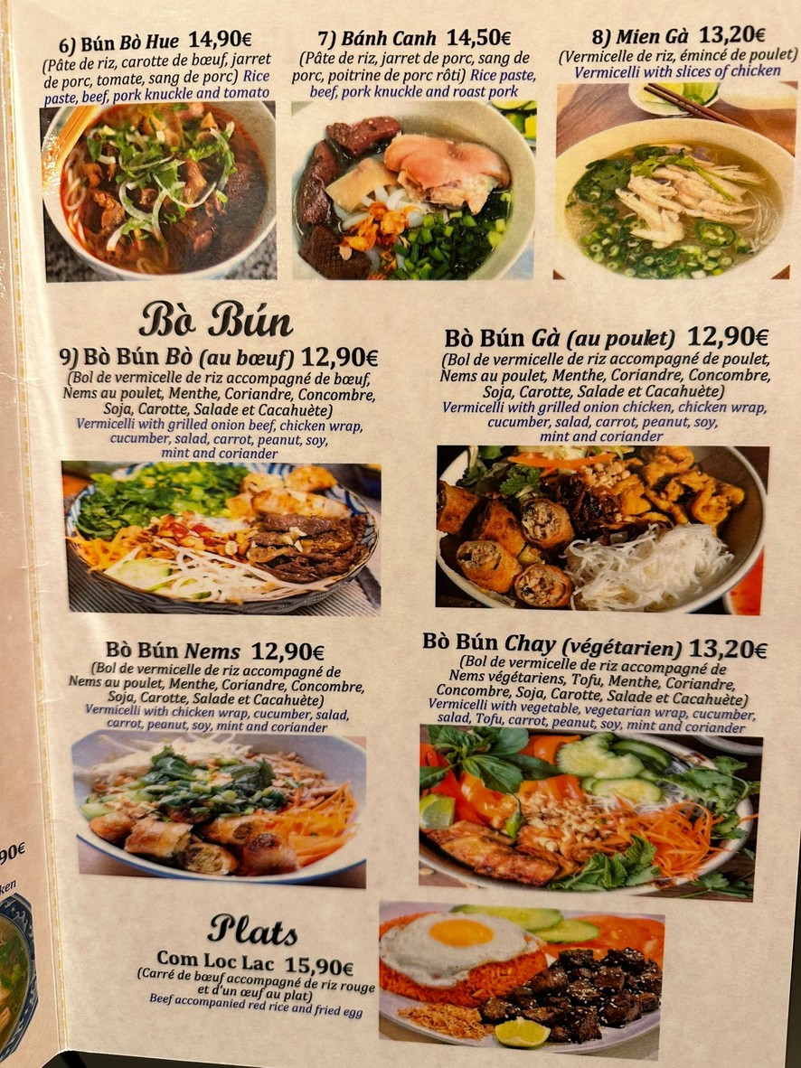 Pho Nang Chieu menu 2