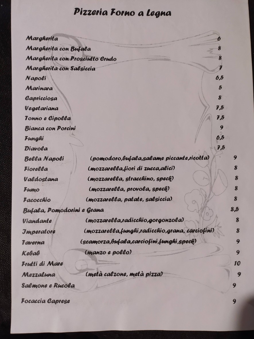 La Taverna del Grano menu 1