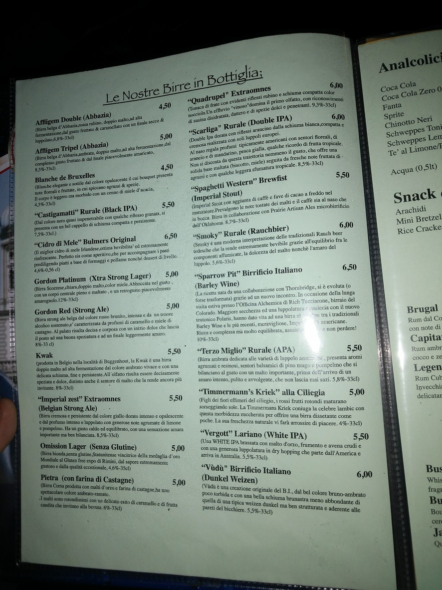 La Taverna del Grano menu 3