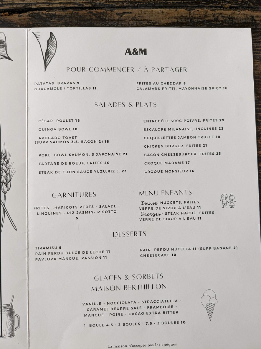 Café des Arts et Métiers menu 4
