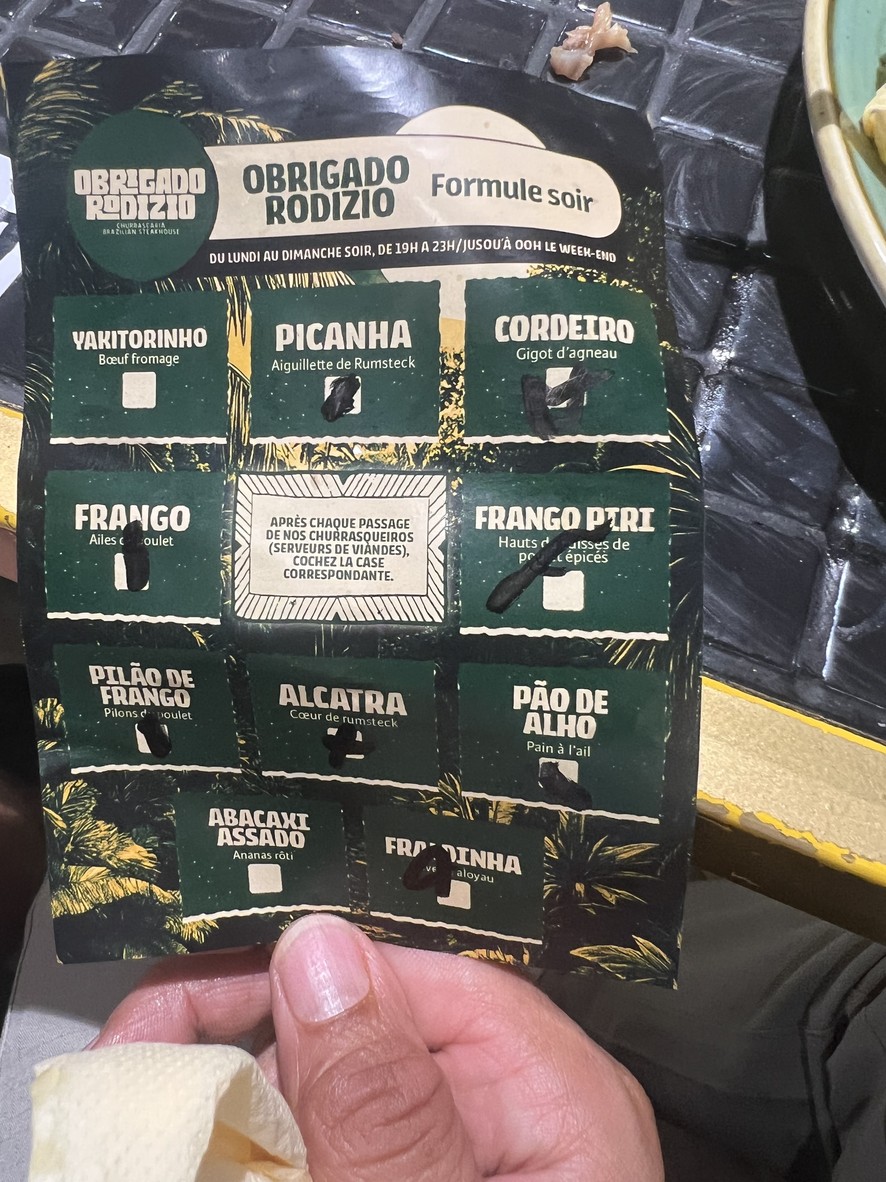 Obrigado Rodizio Rosny menu 3