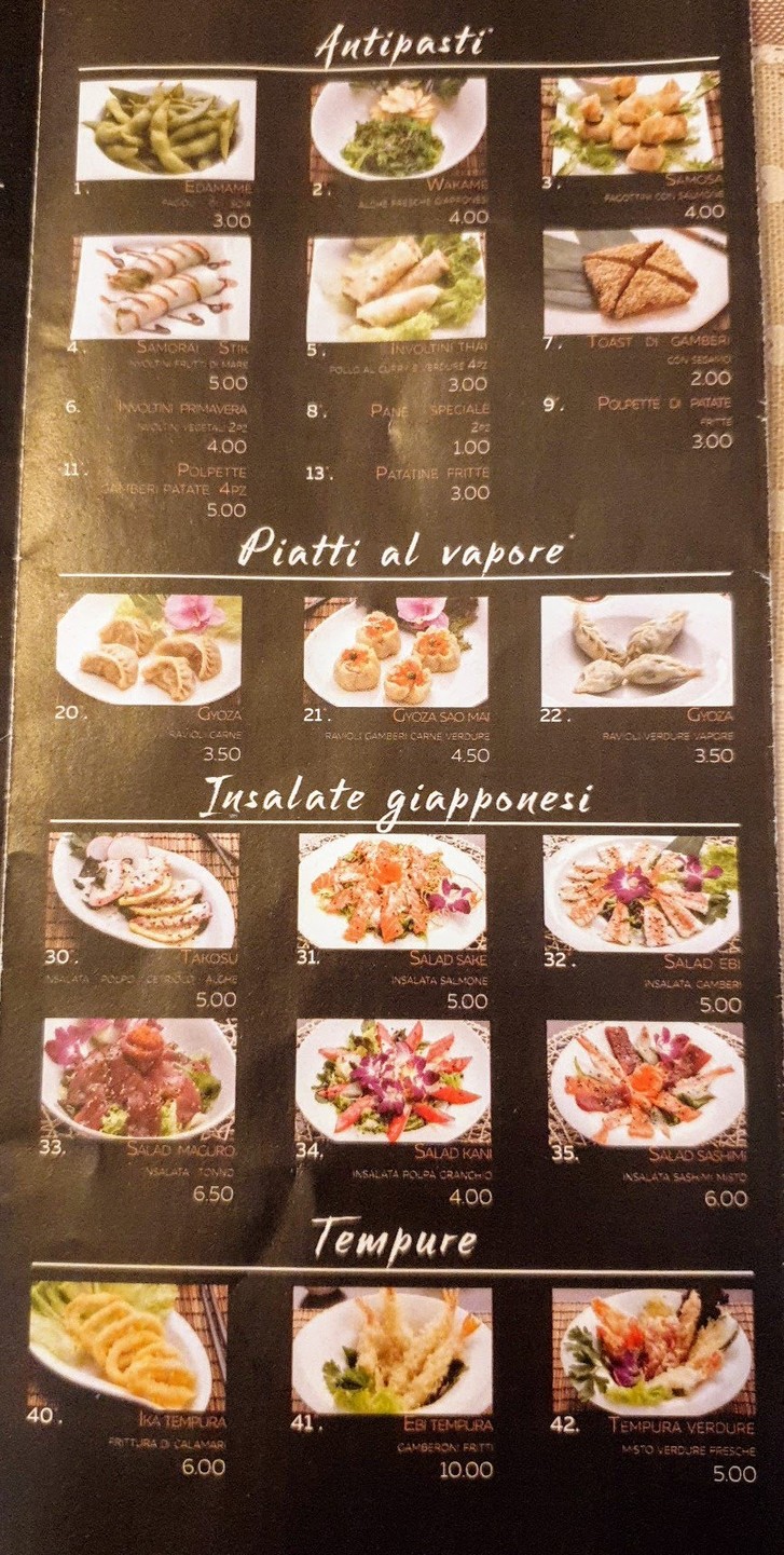 Sushi Sun menu 1