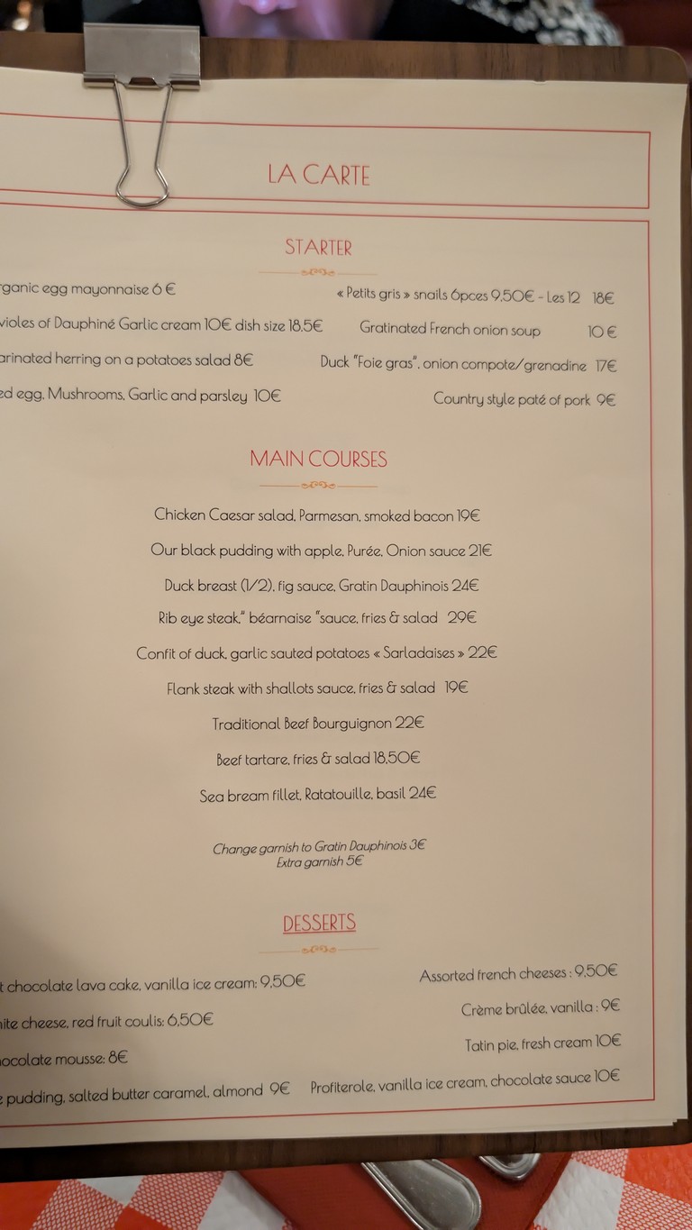 Perraudin menu 2