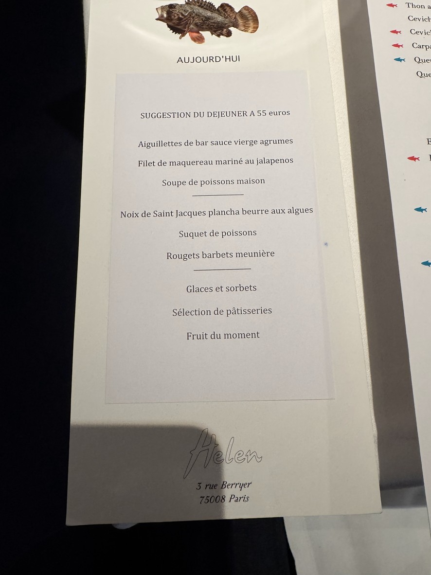 Helen Restaurant menu 1
