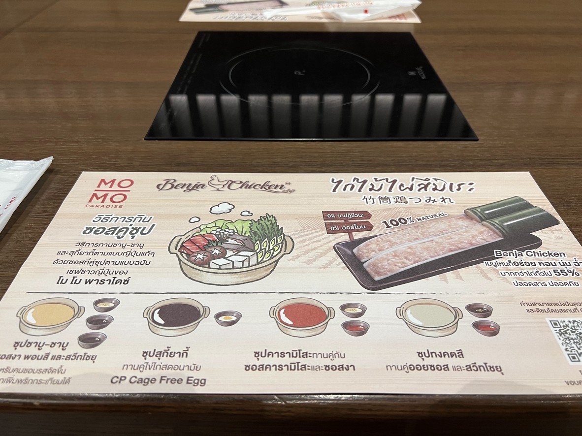 Mo-Mo-Paradise (Central Chaengwattana) menu 1