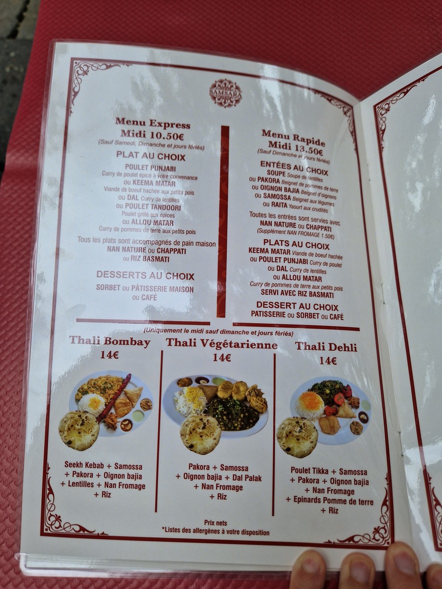 Samsara menu 2
