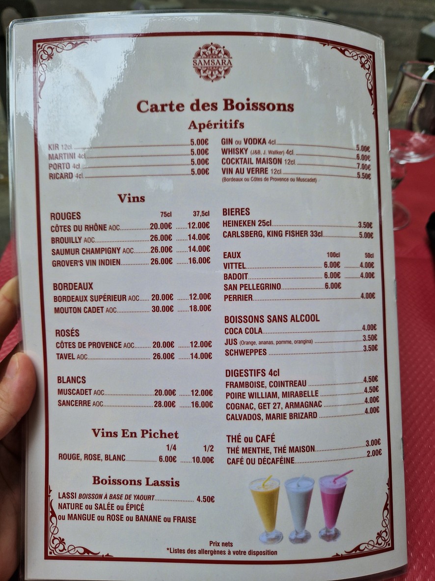 Samsara menu 3