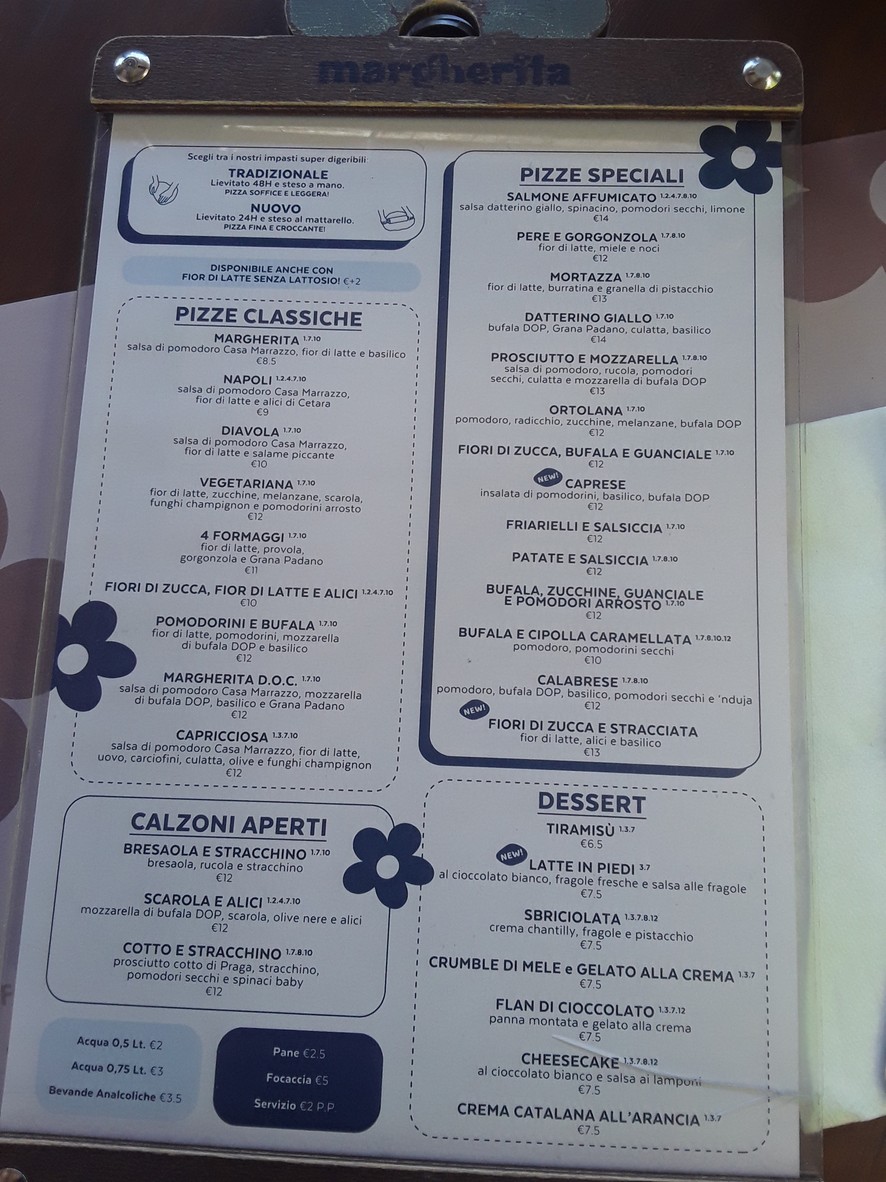 MargheRita Osteria Pizzeria (EUR Torrino) menu 2