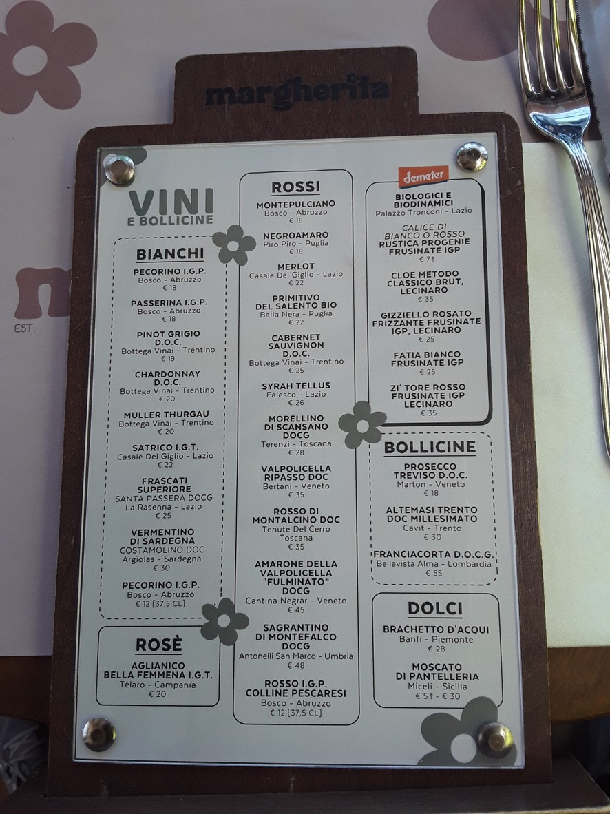 MargheRita Osteria Pizzeria (EUR Torrino) menu 3