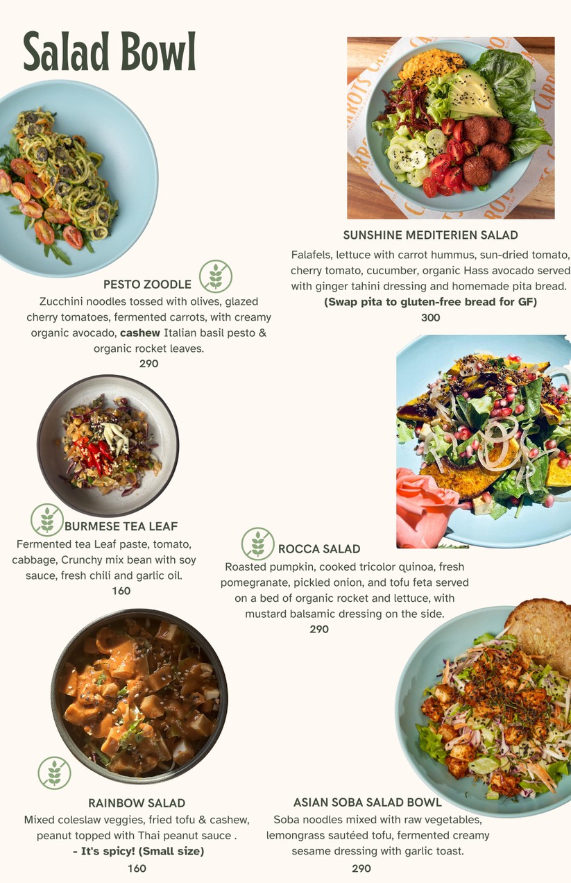 CARROTS The Vegan Kitchen menu 2