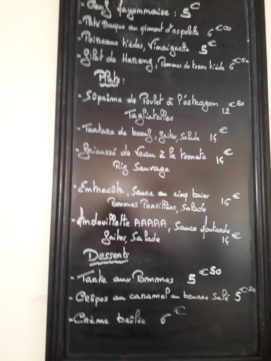 Le Mately's menu 2