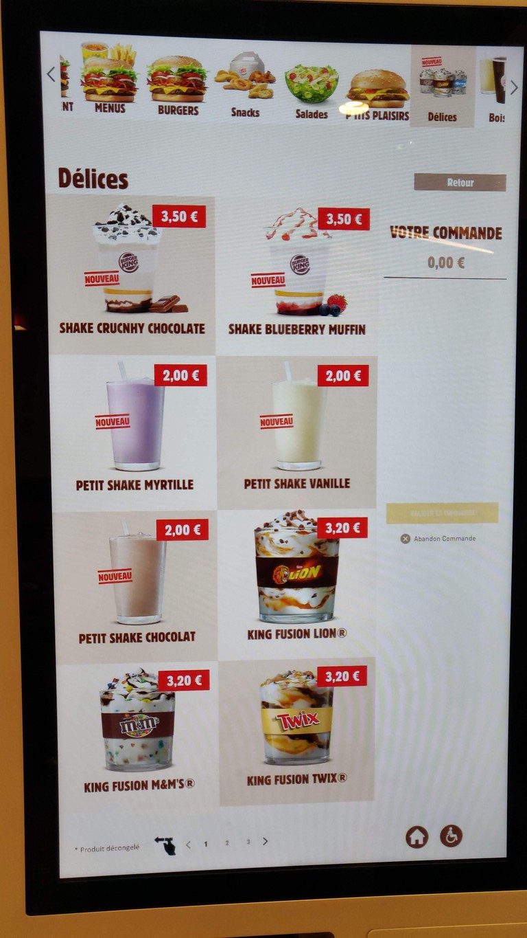 Burger King menu 1
