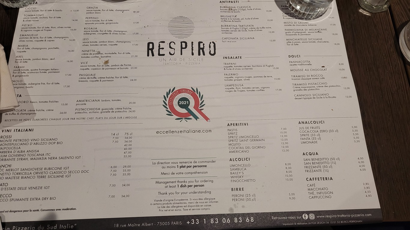 Respiro menu 1