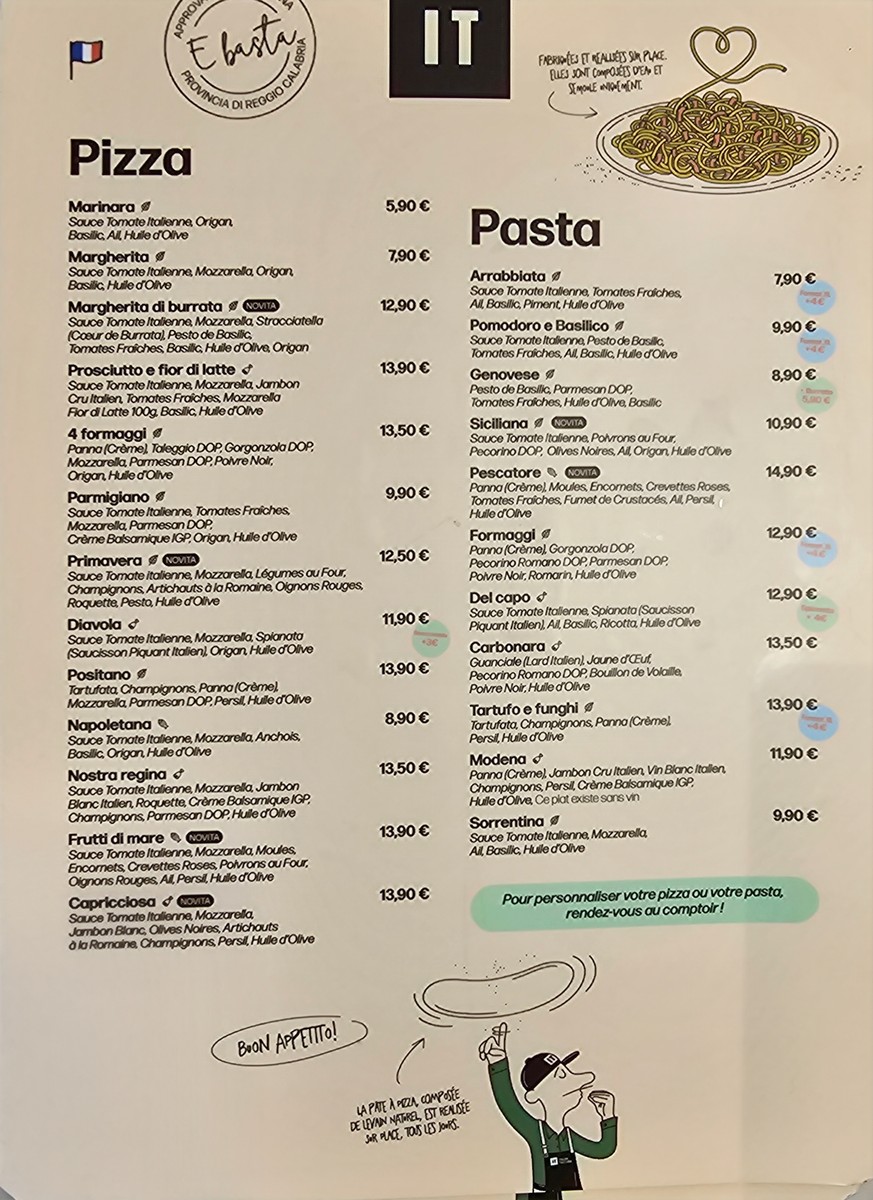 IT - Italian Trattoria Paddock menu 2