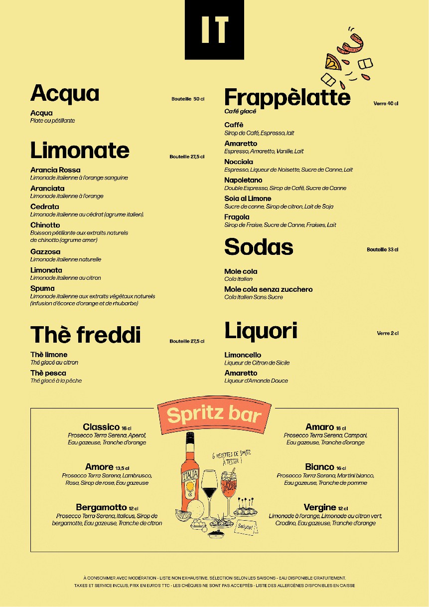 IT - Italian Trattoria Paddock menu 3