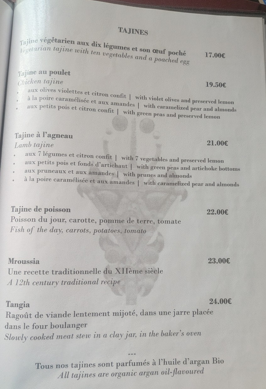 Le Gourbi menu 1