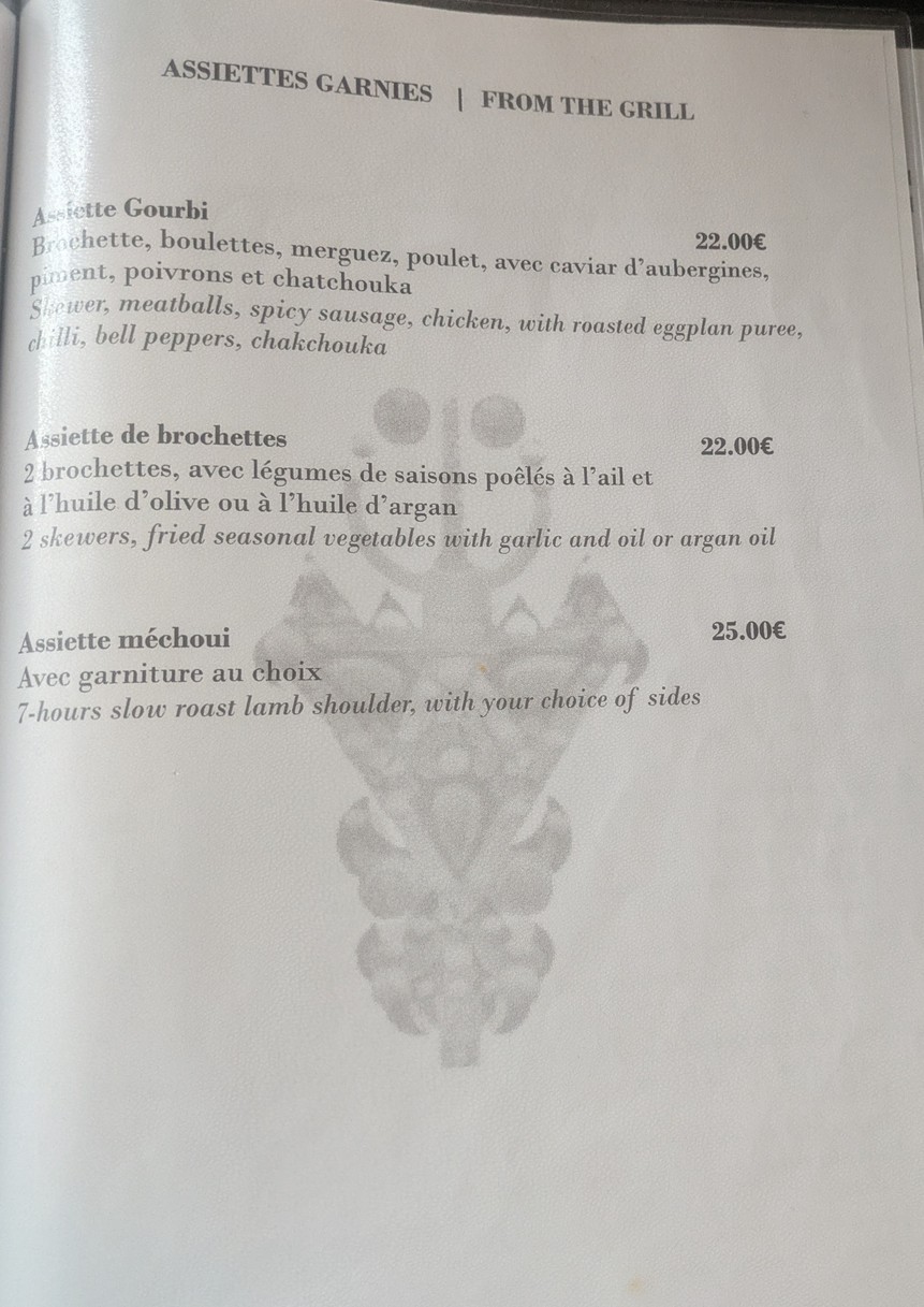 Le Gourbi menu 3