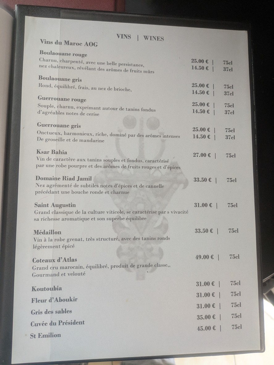 Le Gourbi menu 4