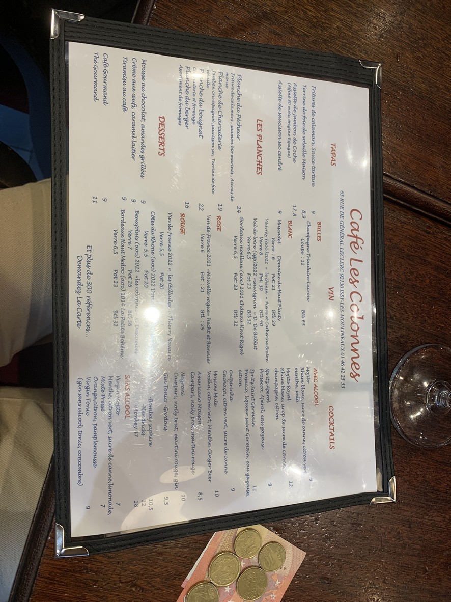Las Columnas menu 2