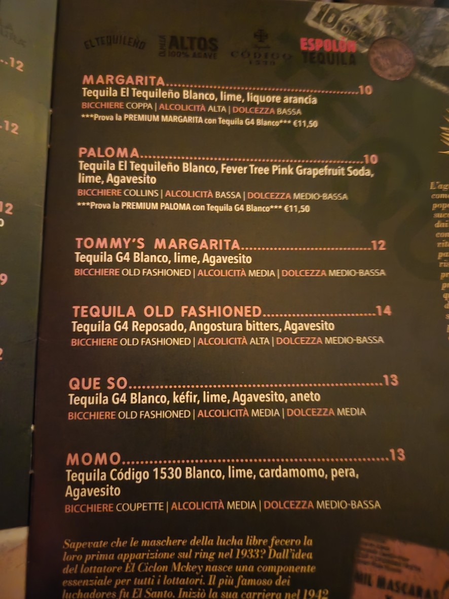 La Punta Expendio de Agave menu 2