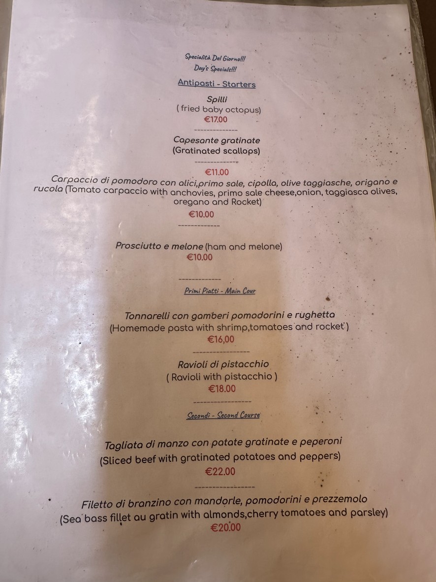 Iari The Vino menu 3
