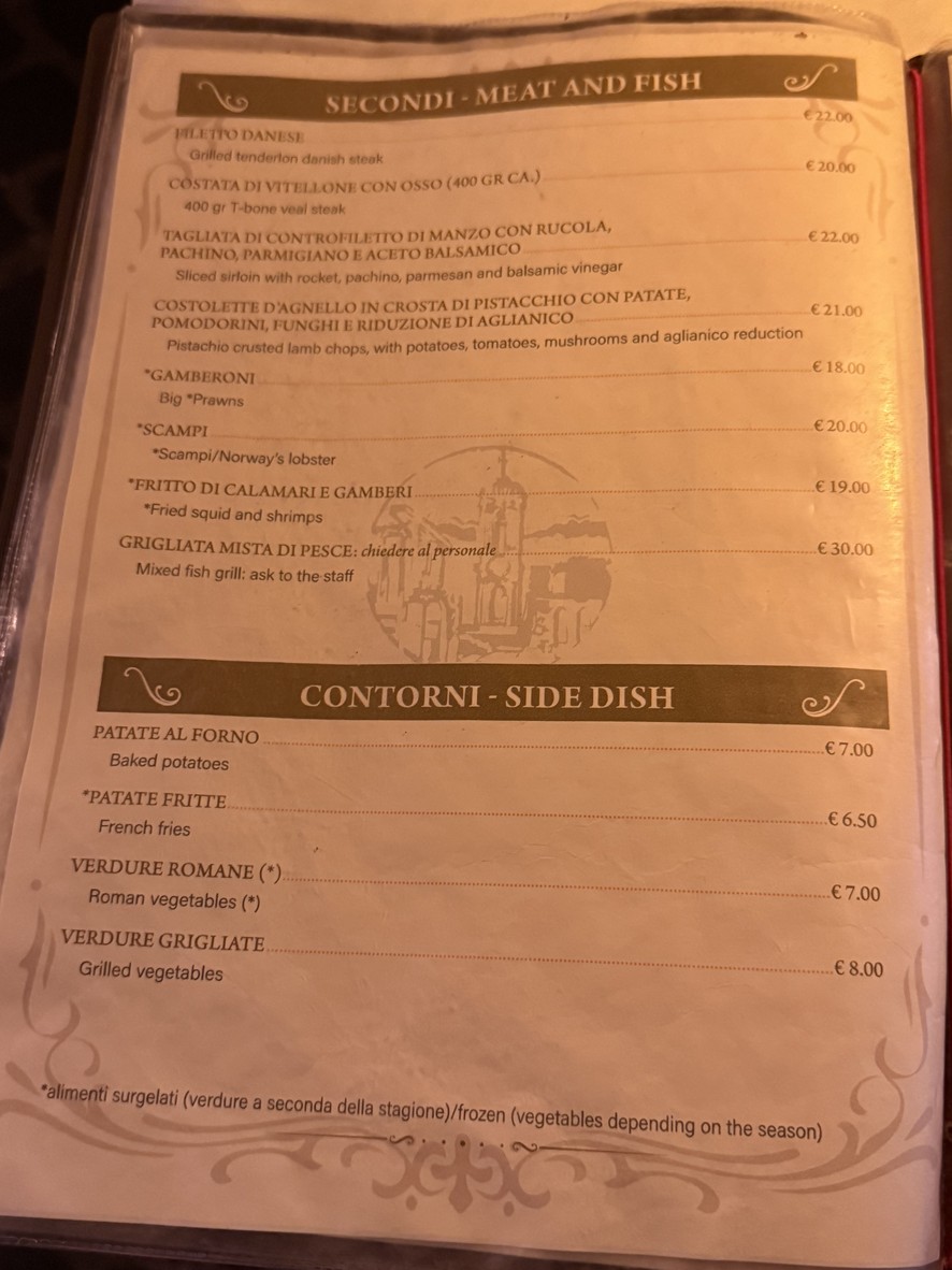 Iari The Vino menu 5