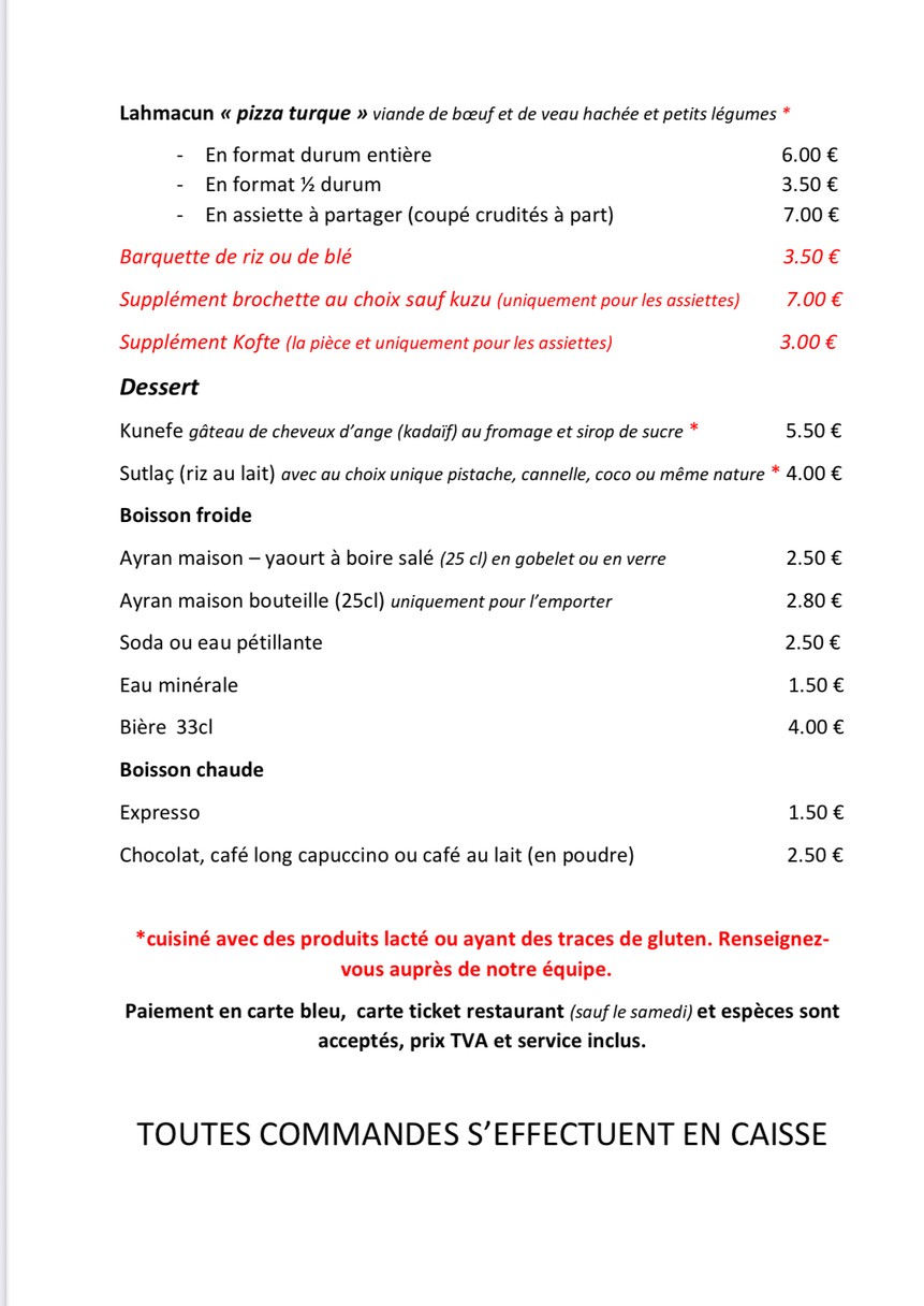 Ozlem menu 2