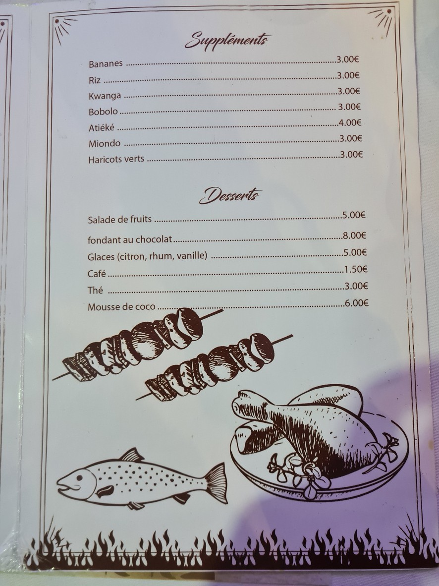 Le Châlet Bagnolet menu 2