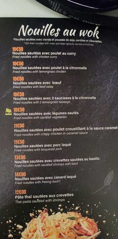 Le Merci menu 5
