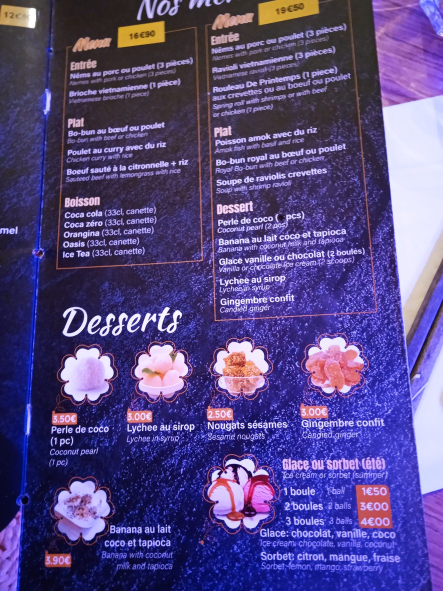 Le Merci menu 6