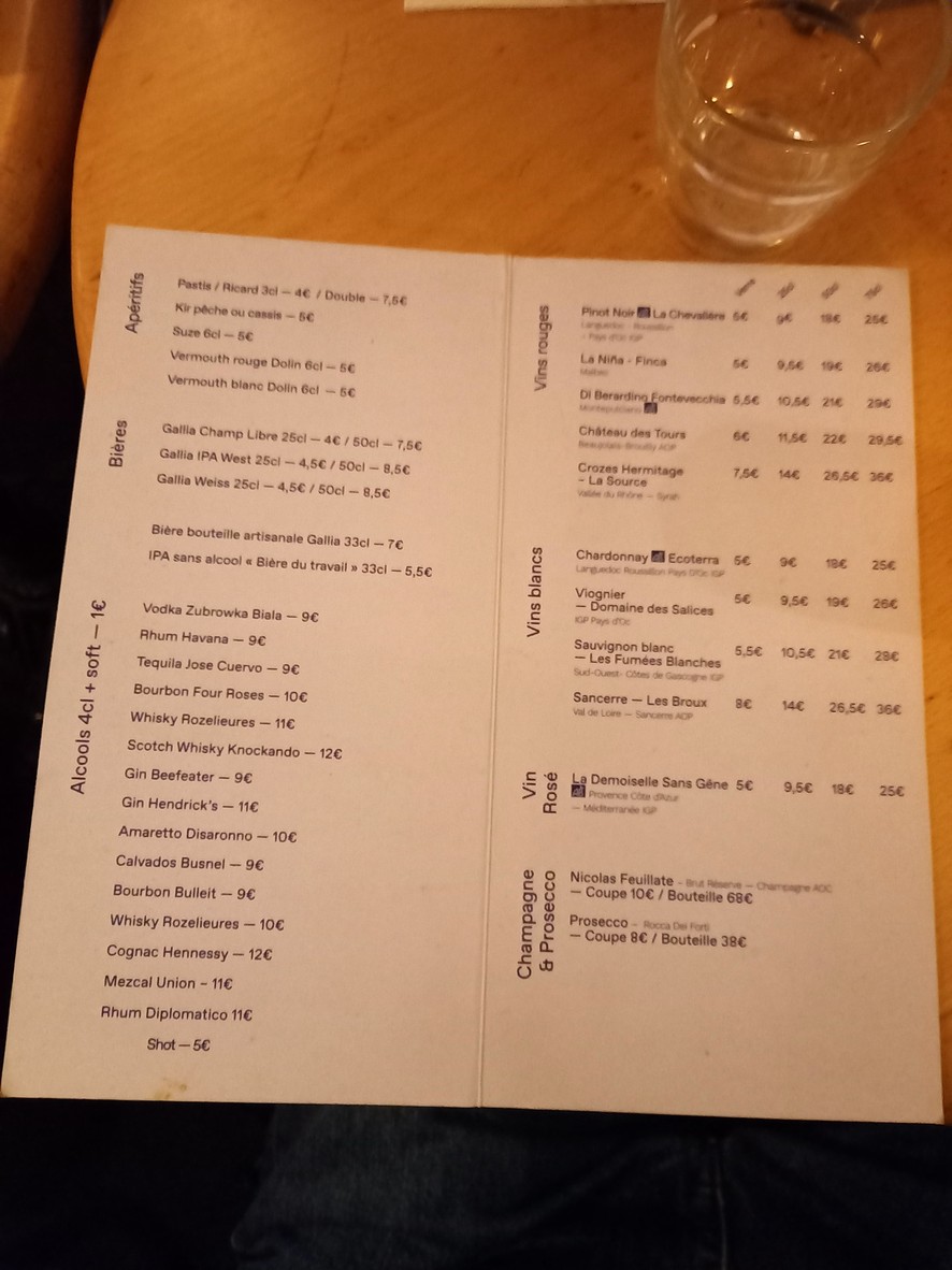Café de la Poste menu 2