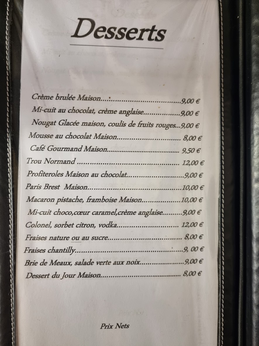 Le Plein Air menu 4