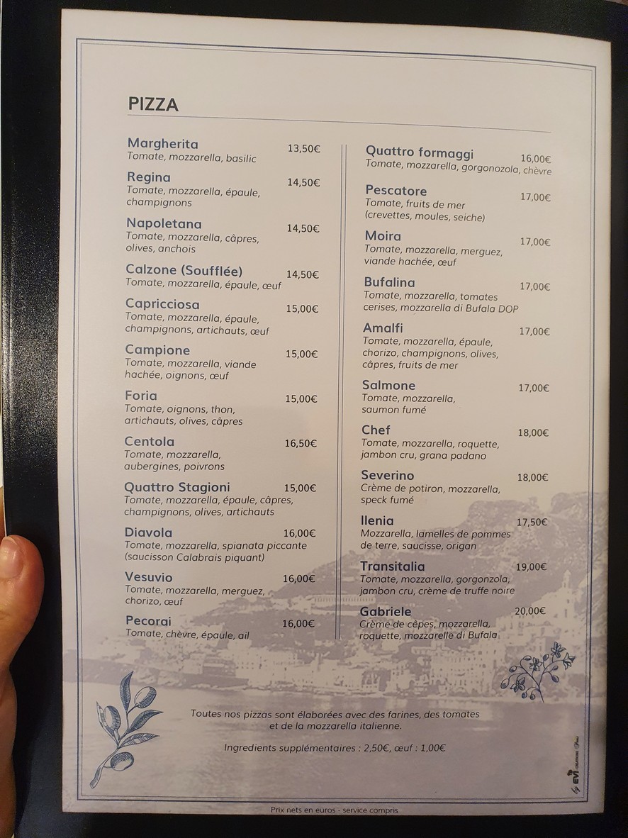 Amalfi menu 3