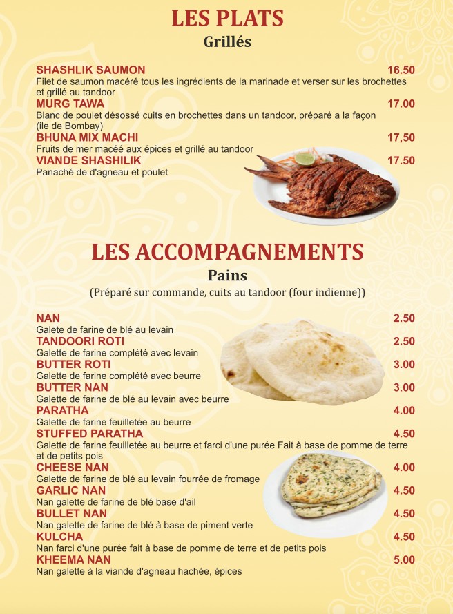 Chez Vandan menu 5