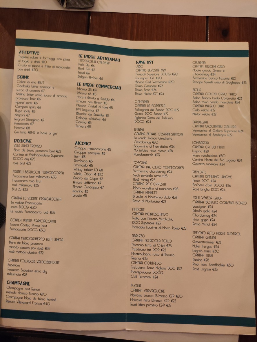 Stellina Garbatella menu 2