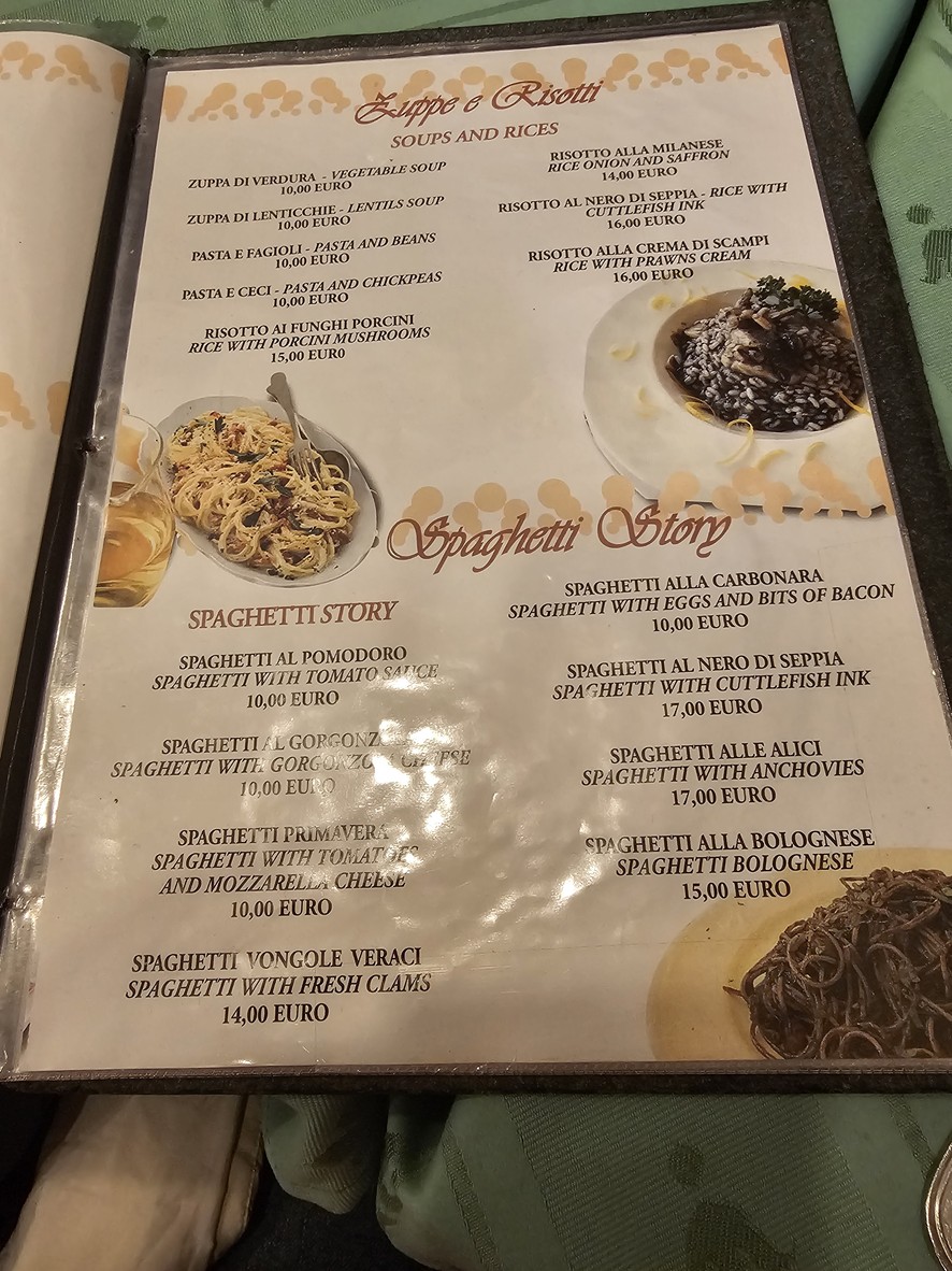 La Forchetta d´Oro menu 1