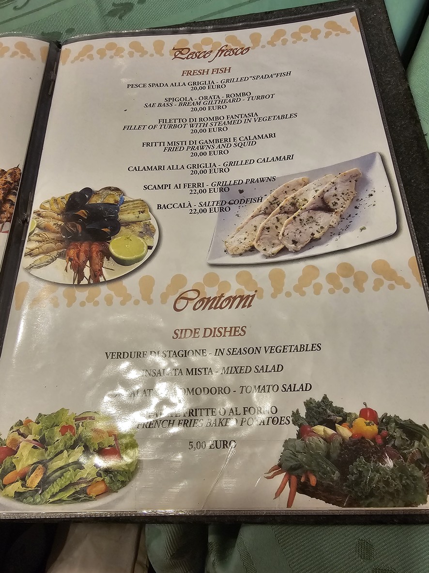 La Forchetta d´Oro menu 5