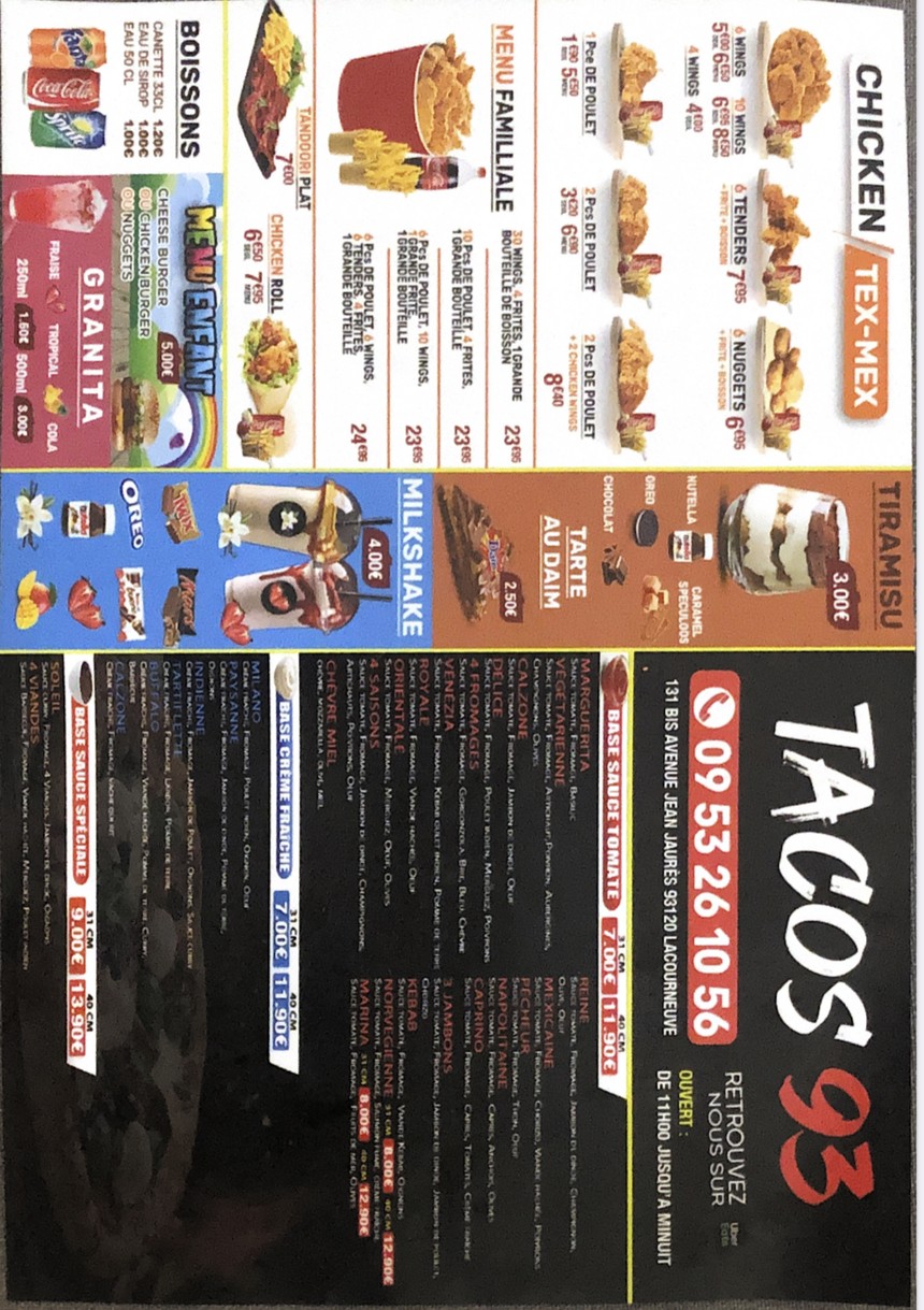 HOT AND TASTY FOODS menu 1